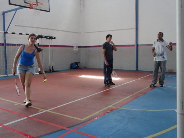 Curso de Badminton no Colégio O SABER