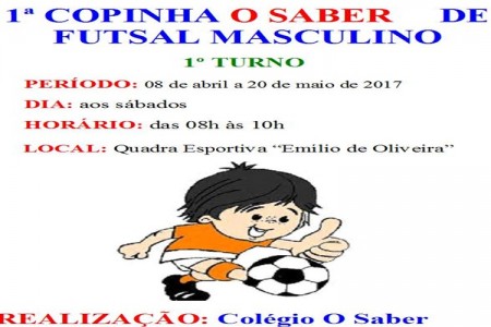 Boletim nº 02 da 1ª Copinha O Saber de Futsal Masculino